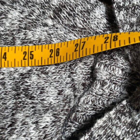 Womens Caslon Long Heathered gray Collared Sweater Pockets Blk Buttons Sz Large - Picture 13 of 14